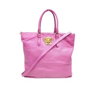 Versace Medusa Pink Leather Tote